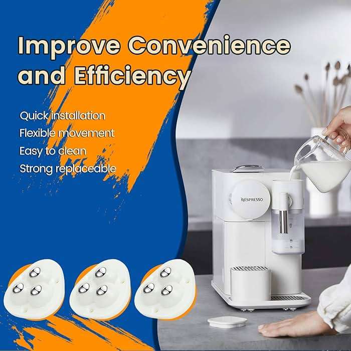 TRVL FIELDER Self Adhesive Caster Wheels, Appliance Slider Appliance Rollers for Kitchen Countertop, 360° Mini Universal Casters Counter Small Slider Roller for Coffee Maker, Air Fryer (White, 8 PCS) - Image 4