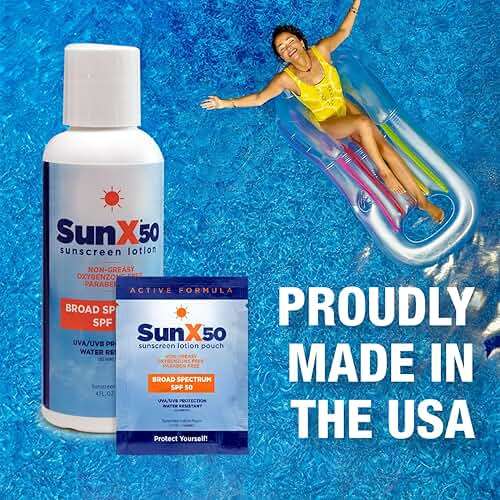 CoreTex Sun X 50 SPF Broad Spectrum Sunscreen Lotion - 1 Gallon Jug & Pump Bottle of Paraben, Oxybenzone, Octinoxate, & Oil Free Sunscreen - No White Cast and Water Resistant Up to 80 Minutes - Image 7