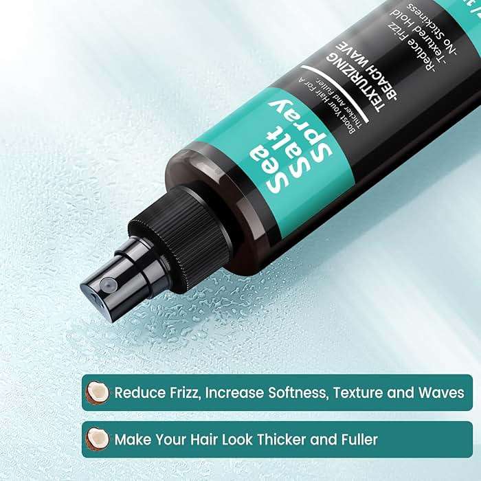 Berlaney Sea Salt Spray for Men and Women - Texture and Volume Spray for Hair Thickening, with Natural Plant-based Ingredients, Alcohol Free, Coconut Scent, Hydrating with Matte Finish, 5 fl oz - Image 2