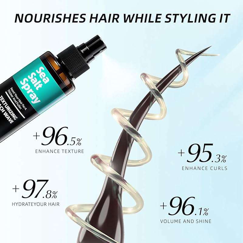 Berlaney Sea Salt Spray for Men and Women - Texture and Volume Spray for Hair Thickening, with Natural Plant-based Ingredients, Alcohol Free, Coconut Scent, Hydrating with Matte Finish, 5 fl oz - Image 5
