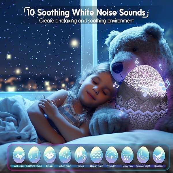 Rossetta Galaxy Projector Star Projector, Aurora Light Projector for Bedroom, Space Projector Night Light with White Noise and Bluetooth Speaker, Christmas, Birthdays Gifts for Kids, Teens, Adults - Image 3