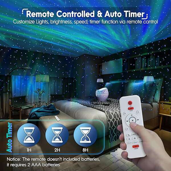 Rossetta Galaxy Projector Star Projector, Aurora Light Projector for Bedroom, Space Projector Night Light with White Noise and Bluetooth Speaker, Christmas, Birthdays Gifts for Kids, Teens, Adults - Image 7