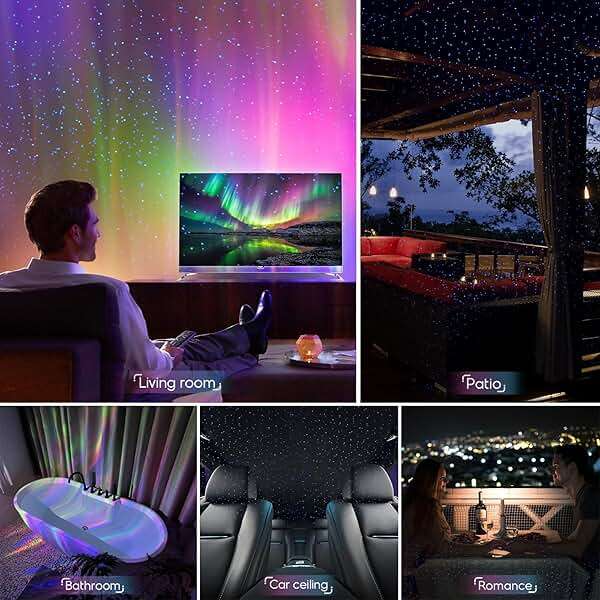 Rossetta Galaxy Projector Star Projector, Aurora Light Projector for Bedroom, Space Projector Night Light with White Noise and Bluetooth Speaker, Christmas, Birthdays Gifts for Kids, Teens, Adults - Image 9