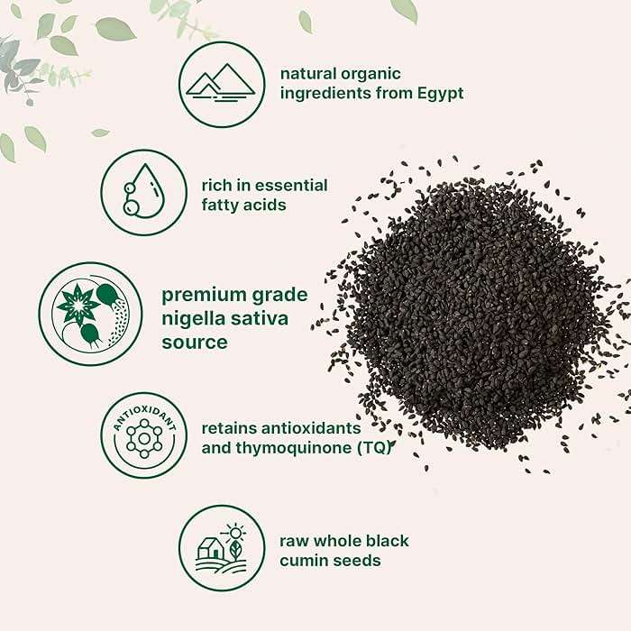 Organic Black Cumin Seed (Nigella Sativa), 2lbs | Premium Grade Whole Black Seed from Egypt | Great for Baking, Seasoning, and Cooking | Additive Free, Non-GMO, Bulk Supply - Image 3