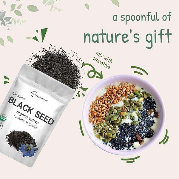 Organic Black Cumin Seed (Nigella Sativa), 2lbs | Premium Grade Whole Black Seed from Egypt | Great for Baking, Seasoning, and Cooking | Additive Free, Non-GMO, Bulk Supply - Image 6
