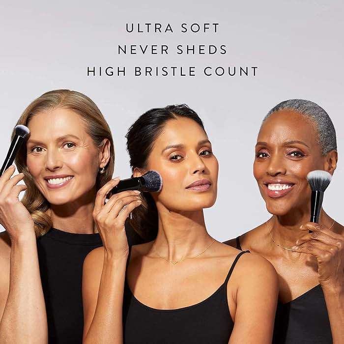 LAURA GELLER NEW YORK Baked Balance-n-Brighten Powder Foundation, Porcelain + Retractable Angled Kabuki Brush + Kajal Longwear Length and Volume Black Mascara - Image 5