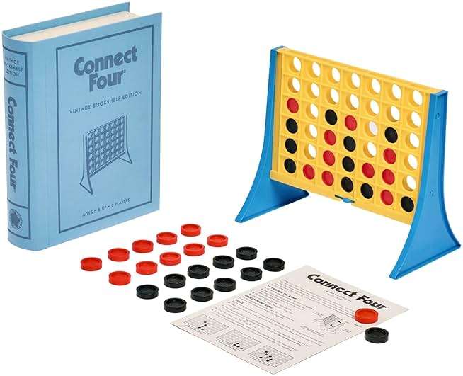 WS Game Company Connect Four Vintage Bookshelf Edition - Image 4