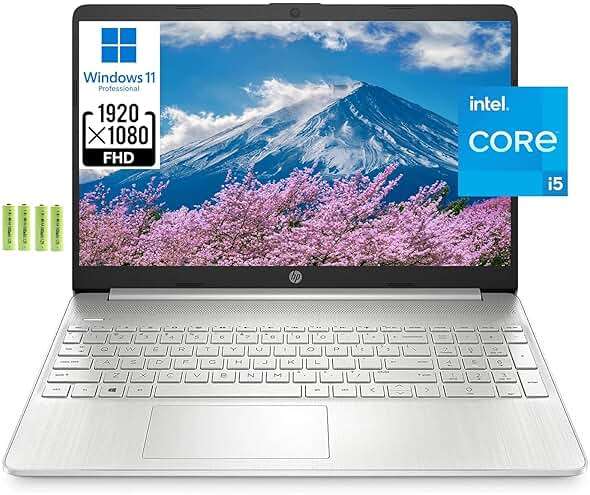 HP Windows 11 Pro 15 15.6" FHD Business Laptop Computer,11th Gen Intel Core i5-1135G7, 16GB RAM 512GB SSD, Intel Iris Xe Graphic, Numeric Pad, Long Battery Life, Wi-Fi 5, Bluetooth 4.2, USB, w/Battery - Image 1