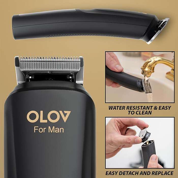 OLOV For Man Beard Trimmer, 21 Piece All-in-One Mens Grooming Kit and Hair Clipper, Nose, Ear,Body and Face, Electric Razor with USB Recharge Dock - Image 4