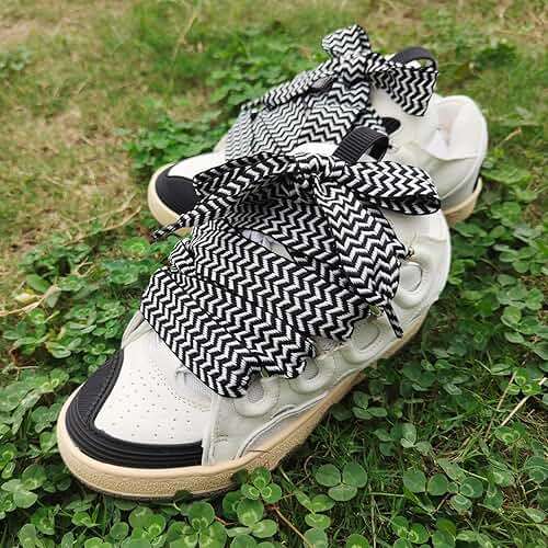 UamGlsob 2 Pairs Thick Shoe Laces for Lanvin Sneakers, 3/32'(3cm) Jumbo Chunky Fat Shoelaces Strings Replacement Laces - Image 3