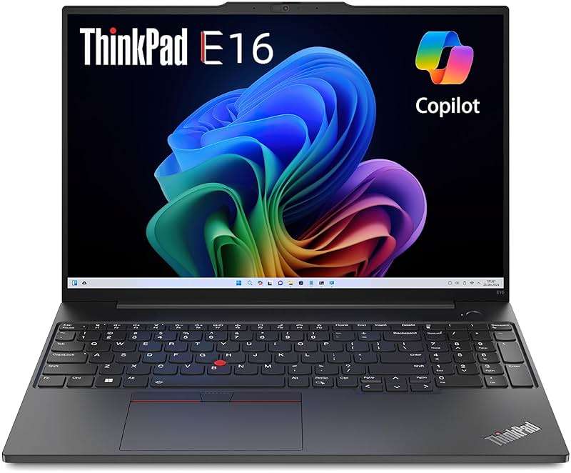 Lenovo ThinkPad E16 Gen 2 Business Laptop (16" FHD+ Touchscreen, AMD Ryzen 7 7735U (> Intel i7-1355U), 16GB DDR5 RAM, 512GB SSD), Backlit KB, 1080p Webcam, Wi-Fi 6E, Ethernet, Win 11 Pro w/ Copilot - Image 1