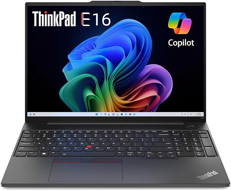 Lenovo ThinkPad E16 Gen 2 Business Laptop (16" FHD+ Touchscreen, AMD Ryzen 7 7735U (> Intel i7-1355U), 16GB DDR5 RAM, 512GB SSD), Backlit KB, 1080p Webcam, Wi-Fi 6E, Ethernet, Win 11 Pro w/ Copilot - Product Image