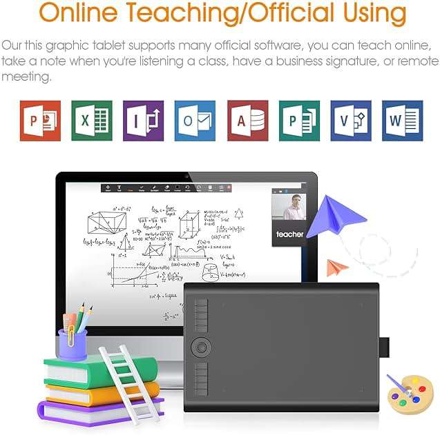 GAOMON M10K 10 x 6.25 Inches Graphic Drawing Tablet with 8192 Levels Battery-Free Stylus and 10 Customizable Hot-Keys for Digital Drawing & OSU & Online Teaching-for Mac&Windows - Image 6
