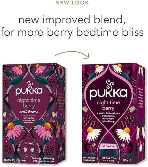 Pukka Night Time Berry Organic Herbal Tea, Soothing Infusion With Chamomile, Lavender & Elderberry, Tea Gift Set For Bedtime Relaxation, Caffeine Free, 80 Total Bags (20ct - Pack of 4) - Image 3