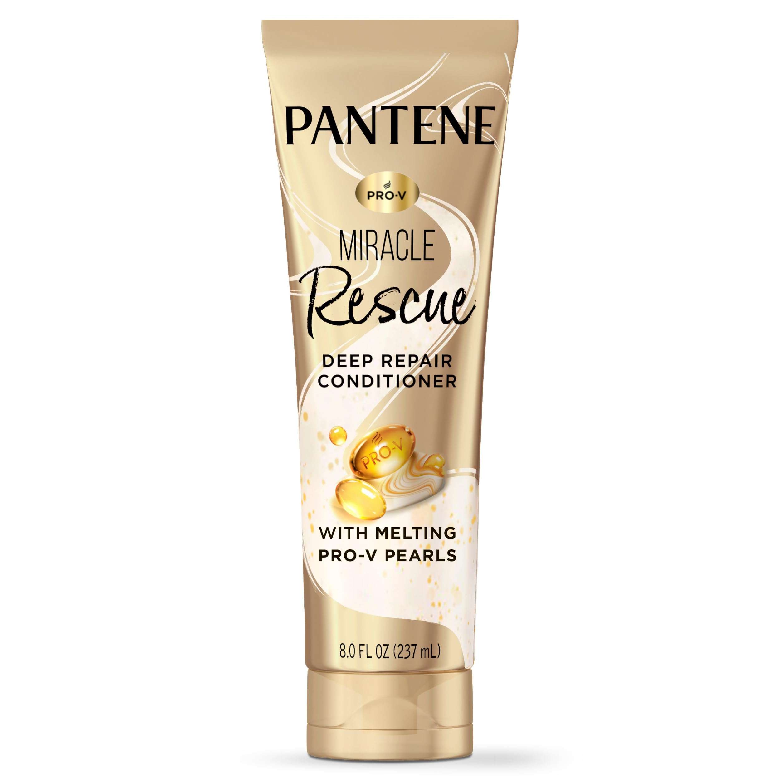 Pantene Miracle Rescue Deep Conditioner with Melting Pro-V Pearls - For Dry, Damaged, or Color-Treated Hair - Intense Moisture & Repair - 8.0 Oz - Image 1