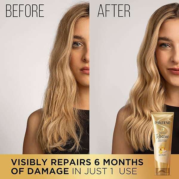 Pantene Miracle Rescue Deep Conditioner with Melting Pro-V Pearls - For Dry, Damaged, or Color-Treated Hair - Intense Moisture & Repair - 8.0 Oz - Image 4