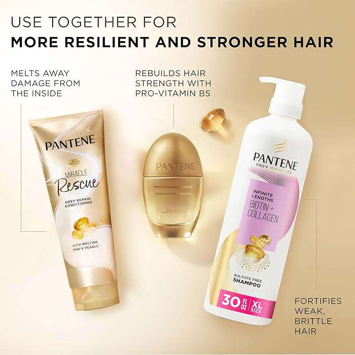 Pantene Miracle Rescue Deep Conditioner with Melting Pro-V Pearls - For Dry, Damaged, or Color-Treated Hair - Intense Moisture & Repair - 8.0 Oz - Image 6