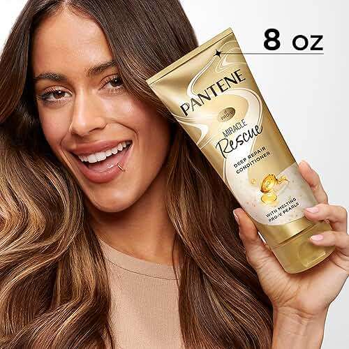 Pantene Miracle Rescue Deep Conditioner with Melting Pro-V Pearls - For Dry, Damaged, or Color-Treated Hair - Intense Moisture & Repair - 8.0 Oz - Image 11