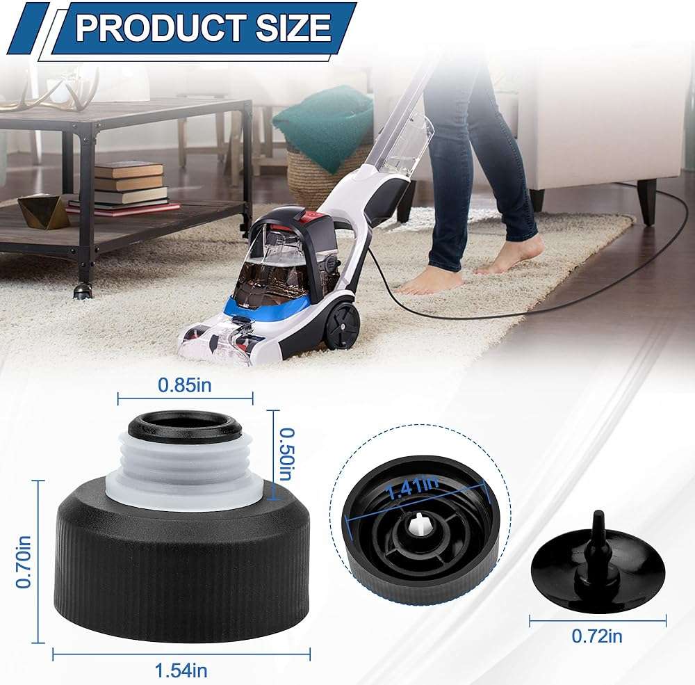 440012803 Solution Tank Cap for Hoover Carpet Cleaner Replacement Parts, Pet Shampooer Carpet Cleaner Cap Compatible with Hoover SmartWash fh52000, Powerdash Pet fh50700 and FloorMate Jet Machine - Image 2