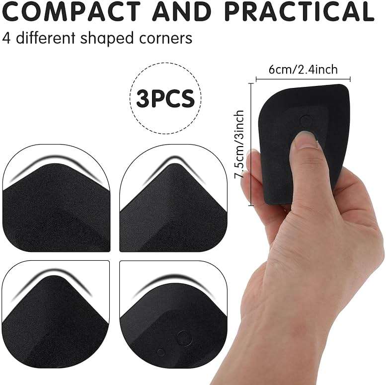 3Pcs Pan Scraper Dish Scraper Plastic Pot Scraper Kitchen Scraper Cast Iron Skillet Pan Scraper Tool for Cleaning - Image 2