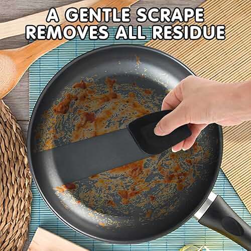 3Pcs Pan Scraper Dish Scraper Plastic Pot Scraper Kitchen Scraper Cast Iron Skillet Pan Scraper Tool for Cleaning - Image 6