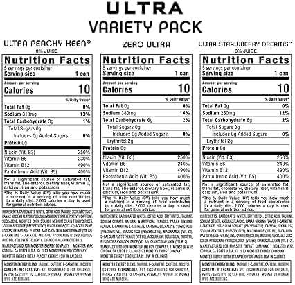 Monster Energy Ultra Variety Pack, PKZSD, Sugar Free Energy Drink, 16 Ounce | Pack of 15 - Image 2