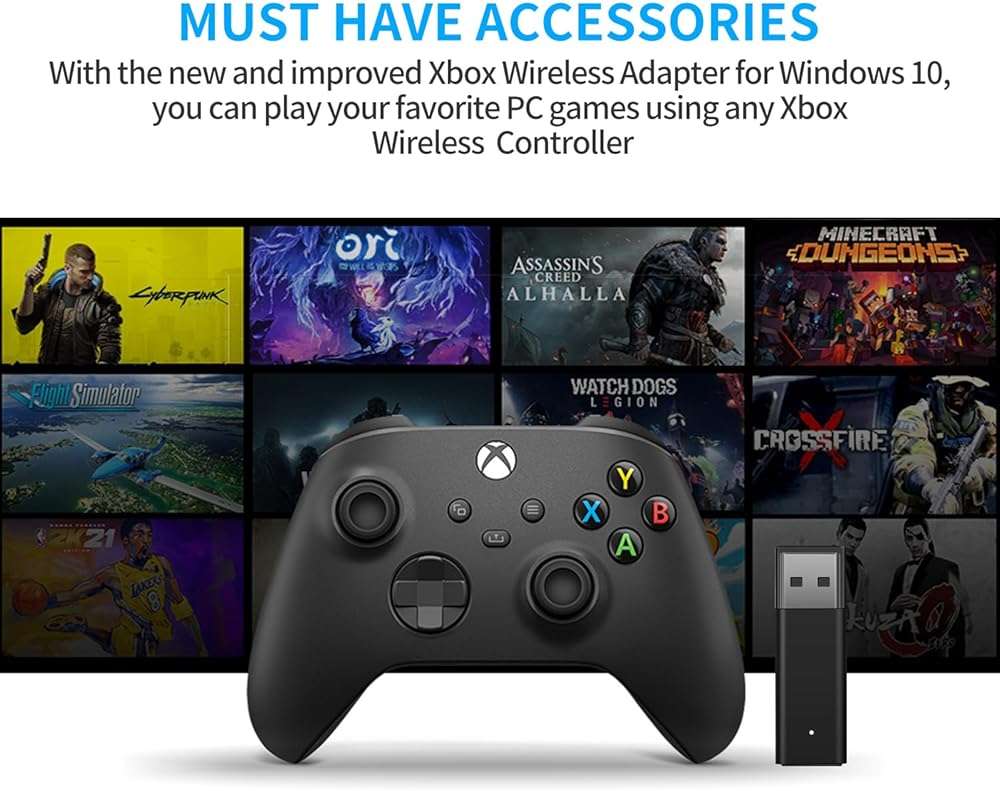 Wireless Adapter with Original IC Chip Compatible with Xbox One Controller for PC Windows 10 11 - Image 2
