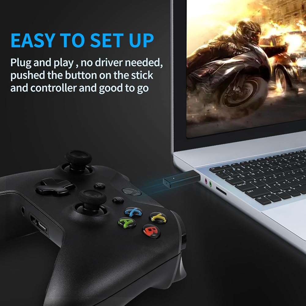 Wireless Adapter with Original IC Chip Compatible with Xbox One Controller for PC Windows 10 11 - Image 5