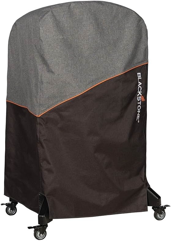 Blackstone Pizza Oven Cover Fits Standing Pizza Oven Model 6825 Water Resistant, Heavy Duty 600D Polyester Canvas Pizza Oven Cover, Black, Orange & Gray - Product Image
