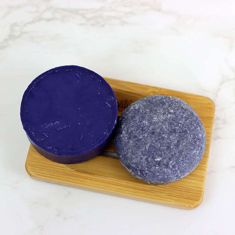 Loxy Purple Toning Shampoo and Conditioner Bar Soap Set for Blonde or Grey Hair | Biotin & Almond Oil | Vegan & Cruelty Free | Zero Waste | Made in USA - Image 6