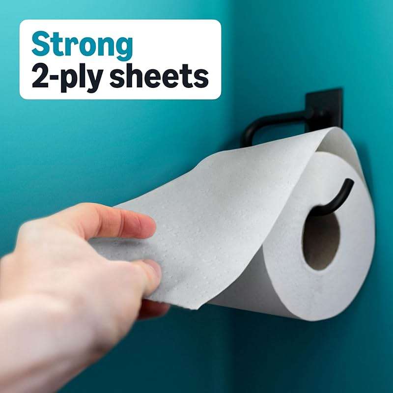 Amazon Basics 2-Ply Soft Toilet Paper, 6 Rolls, 350 Sheets per Roll, Equivalent to 37 Regular Rolls, Septic Safe - Image 3