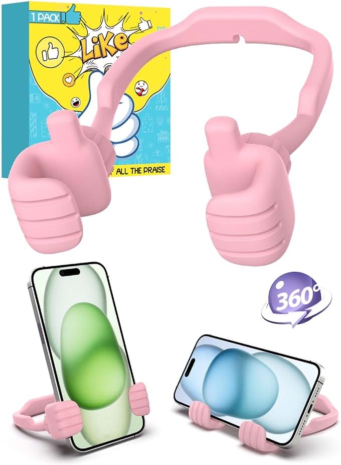 Mom Gifts for Mothers Day Cell Phone Holder Gifts for Teens Girls Boys: Thumbs Up Lazy Phone Stand for Desk Cool Gadgets Fun Birthday Gifts for Grandma Women Wife Adults Men from Son Daughter - Product Image