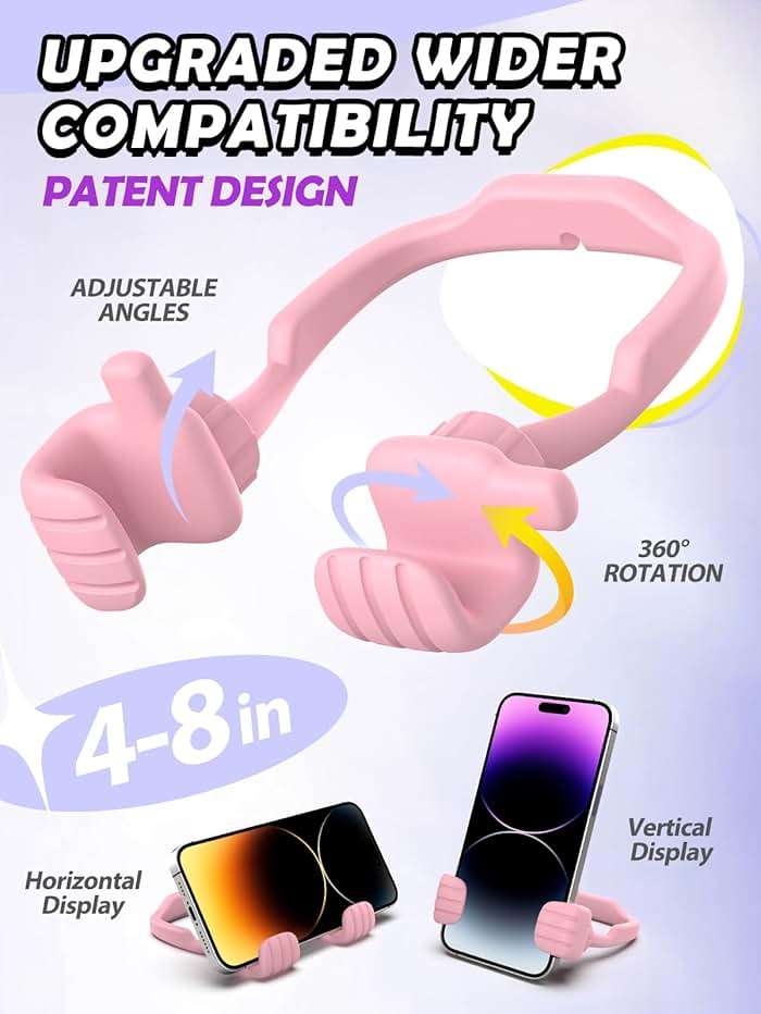 Mom Gifts for Mothers Day Cell Phone Holder Gifts for Teens Girls Boys: Thumbs Up Lazy Phone Stand for Desk Cool Gadgets Fun Birthday Gifts for Grandma Women Wife Adults Men from Son Daughter - Image 2