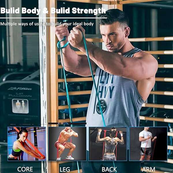 Resistance Bands, Pull Up Assist Bands - Workout Bands, Eexercise Bands, Long Resistance Bands Set for Working Out, Fitness, Training, Physical Therapy for Men Women - Image 4