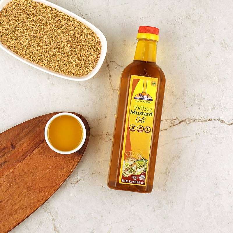 Rani Yellow Mustard Oil (Kachi Ghani) 33.8 Ounce (1 Liter) NON-GMO | Gluten Free | Vegan | 100% Natural | Kosher - Image 2