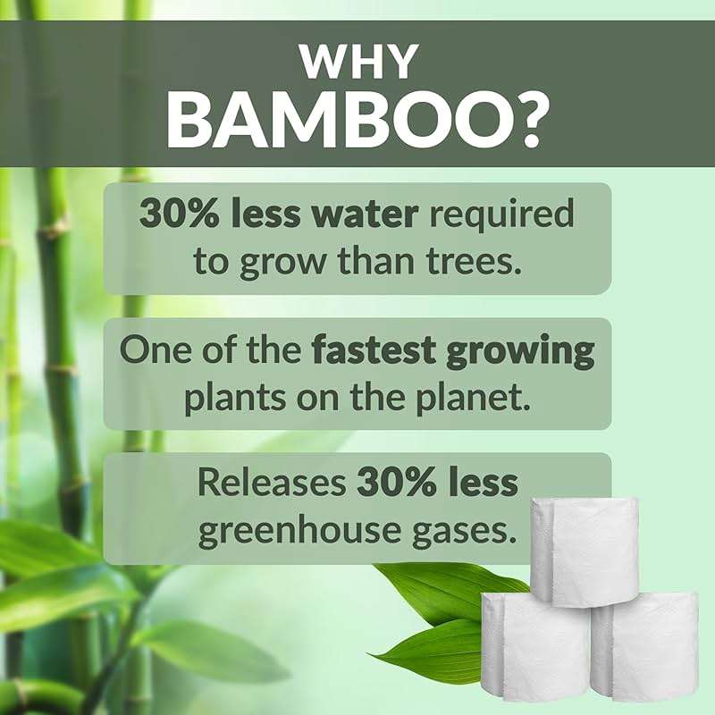 Reli. Bamboo Toilet Paper (24 Jumbo Rolls) | 3 Ply Toilet Paper (350 Sheets/Roll) Bathroom Tissue | Organic Bath Tissue | Bamboo Chemical Free Toilet Tissue Rolls (8400 Sheets Total) - Image 5