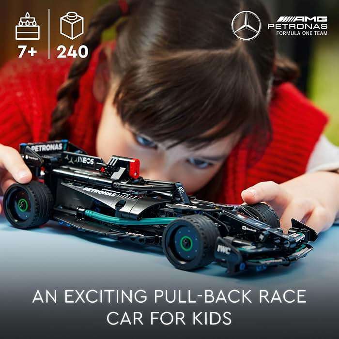 LEGO Technic Mercedes-AMG F1 W14 E Performance Pull-Back Car Toy, Vehicle Building Set for Boys and Girls, Mercedes Race Car Toy Model, Gift for Kids Ages 7 and Up, 42165 - Image 2