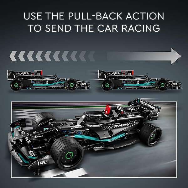 LEGO Technic Mercedes-AMG F1 W14 E Performance Pull-Back Car Toy, Vehicle Building Set for Boys and Girls, Mercedes Race Car Toy Model, Gift for Kids Ages 7 and Up, 42165 - Image 3