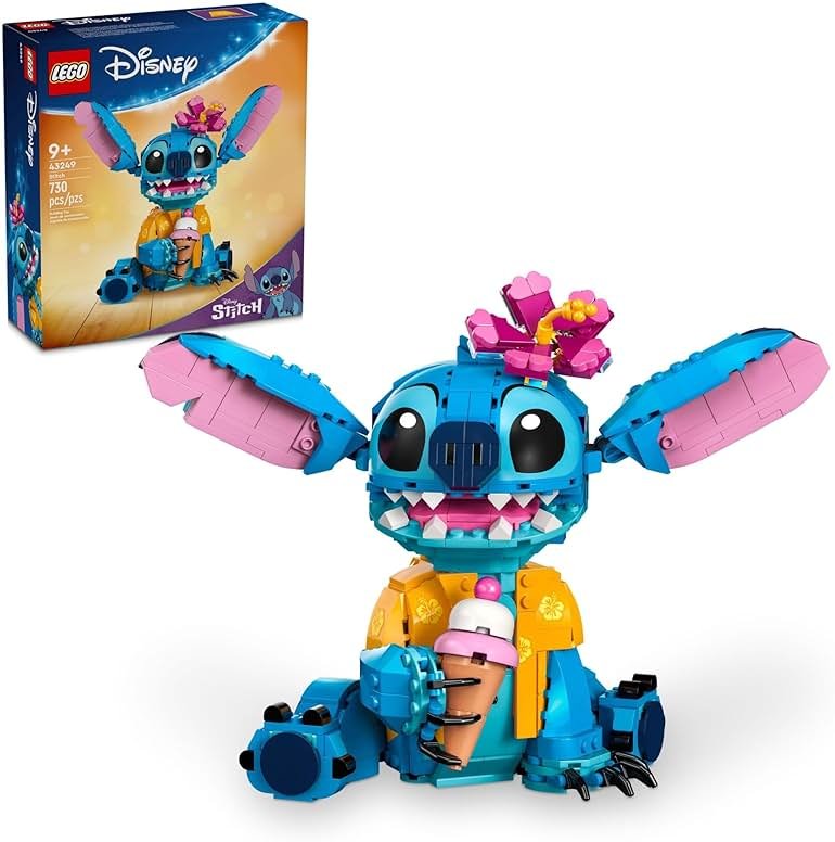 LEGO Disney Stitch Toy Building Kit, Disney Toy for 9 Year Old Kids, Buildable Figure with Ice Cream Cone, Fun Gift for Girls, Boys and Lovers of The Hit Movie Lilo and Stitch, 43249 - Product Image