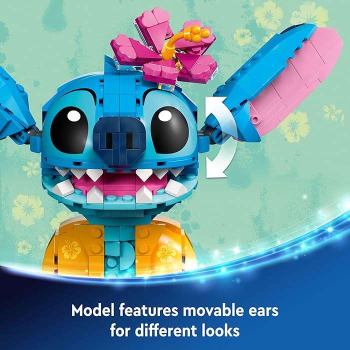 LEGO Disney Stitch Toy Building Kit, Disney Toy for 9 Year Old Kids, Buildable Figure with Ice Cream Cone, Fun Gift for Girls, Boys and Lovers of The Hit Movie Lilo and Stitch, 43249 - Image 3