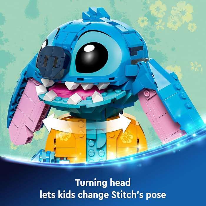 LEGO Disney Stitch Toy Building Kit, Disney Toy for 9 Year Old Kids, Buildable Figure with Ice Cream Cone, Fun Gift for Girls, Boys and Lovers of The Hit Movie Lilo and Stitch, 43249 - Image 4