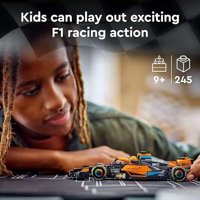 LEGO Speed Champions 2023 McLaren Formula 1 Race Car Toy for Play and Display, Buildable McLaren Toy Set for Kids, F1 Toy Gift Idea for Boys and Girls Ages 9 and Up who Enjoy Independent Play, 76919 - Image 3