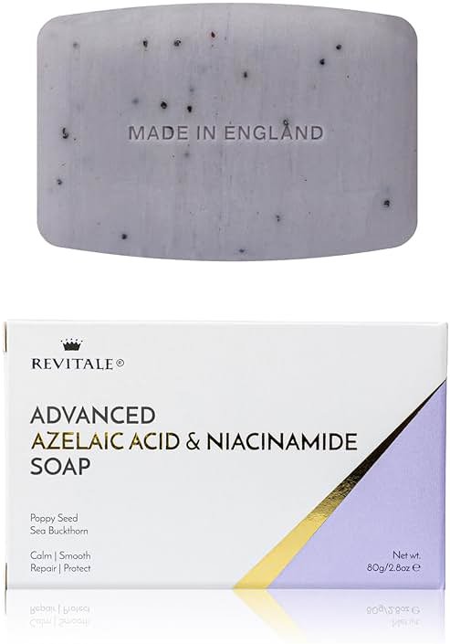 REVITALE Advanced Azelaic Acid & Niacinamide Soap – Calming Cleansing Bar for Smooth, Balanced & Protected Skin - Product Image