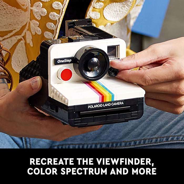 LEGO Ideas Polaroid OneStep SX-70 Building Set for Adults - Vintage Polaroid Model DIY Craft Kit, Ages 18+ - Gift for Birthdays - 21345 - Image 2