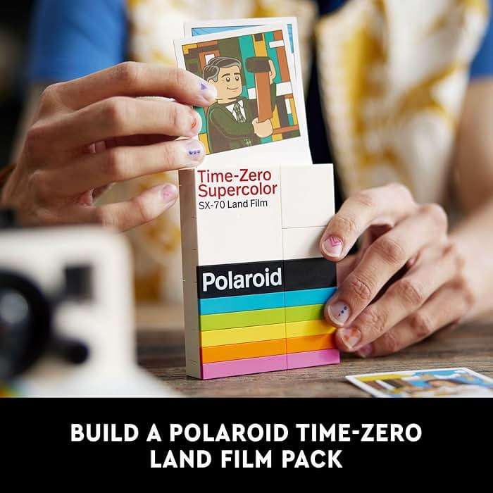 LEGO Ideas Polaroid OneStep SX-70 Building Set for Adults - Vintage Polaroid Model DIY Craft Kit, Ages 18+ - Gift for Birthdays - 21345 - Image 4