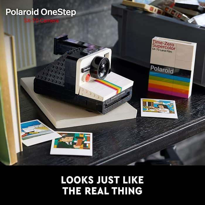 LEGO Ideas Polaroid OneStep SX-70 Building Set for Adults - Vintage Polaroid Model DIY Craft Kit, Ages 18+ - Gift for Birthdays - 21345 - Image 6
