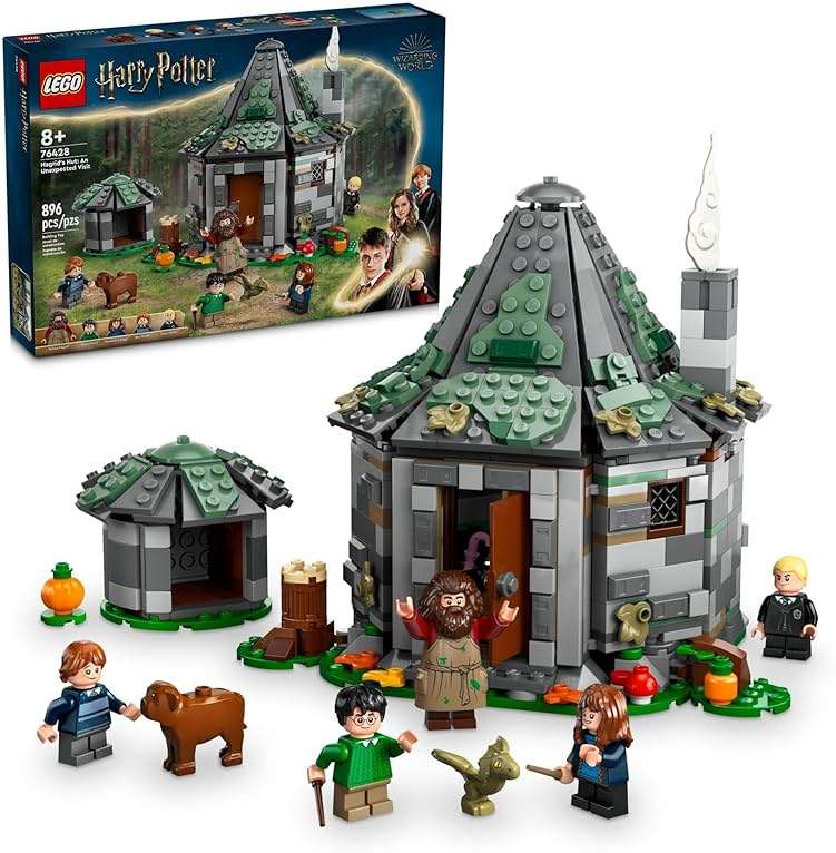 LEGO Harry Potter Hagrid's Hut: an Unexpected Visit - Harry Potter Toy for Boys & Girls Ages 8+ - Kids Building Toys W/Buildable House, 7 Minifigures & Dragon - 76428 - Image 1