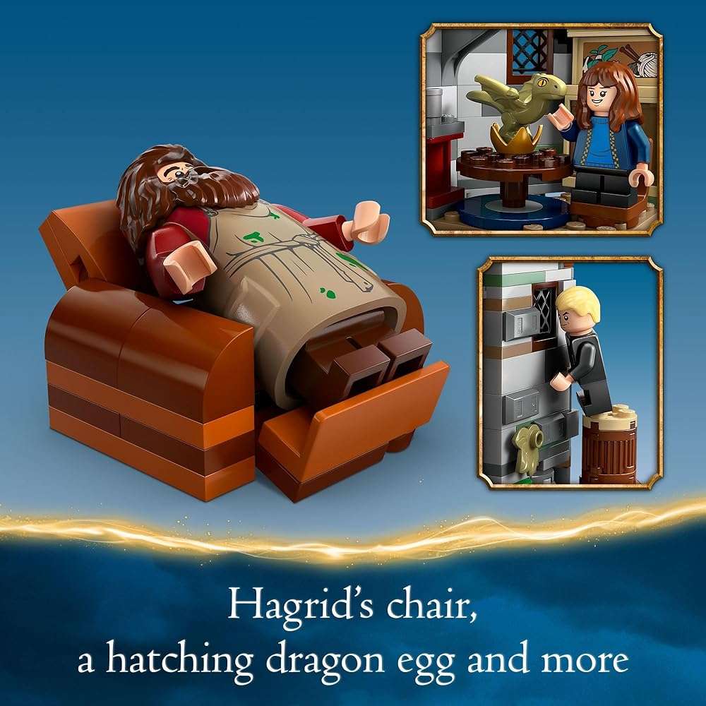 LEGO Harry Potter Hagrid's Hut: an Unexpected Visit - Harry Potter Toy for Boys & Girls Ages 8+ - Kids Building Toys W/Buildable House, 7 Minifigures & Dragon - 76428 - Image 4