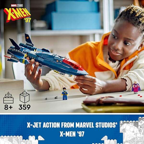 LEGO Marvel X-Men X-Jet Toy - Building Toy from X-Men '97 for Boys & Girls, Ages 8+ - Model Kit for Display and Play with 4 Minifigures - Gift Idea for Marvel Fans - 76281 - Image 2
