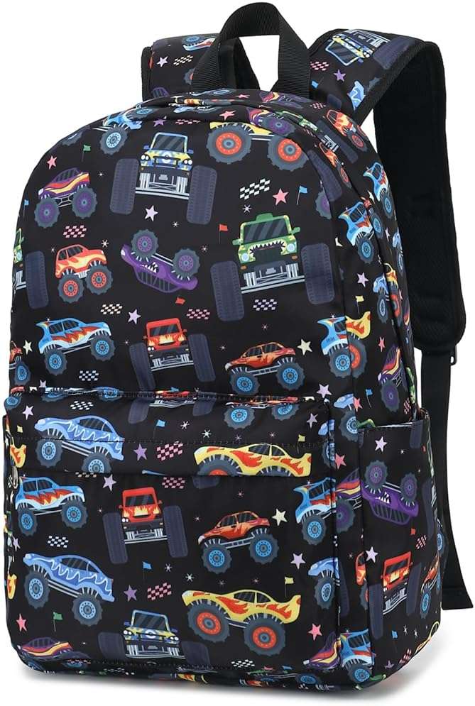 CAMTOP Kids Backpack for Boys, Preschool Toddler Backpack Kindergarten School Bookbag for Age 3-8(Monster Truck) - Image 1